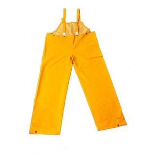 G & F Heavy Weight 35mm PVC Over Polyester Rain Overall Bib, X Large, Yellow, 1 Piece