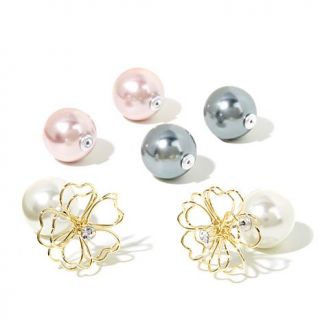 Real Collectibles by Adrienne® Simulated Pearl and Open Flower Interchangea   7982161