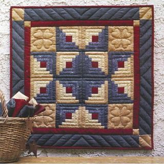 Log Cabin Star Wallhanging Quilting Kit   22 x 22in