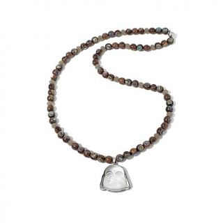 Rarities: Fine Jewelry with Carol Brodie Quartz Buddha and Gemstone Bead 35 1/4   7659657