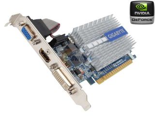 GIGABYTE GeForce 210 DirectX 10.1 GV N210SL 1GI 1GB 64 Bit DDR3 PCI Express 2.0 x16 HDCP Ready Low Profile Ready Video Card