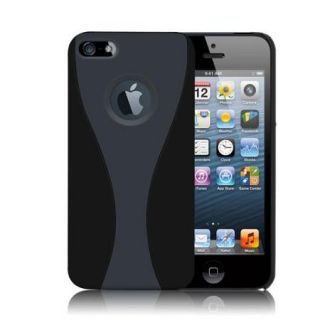 Mivizu Alien Case Cover for iPhone 5/5S   Rubber Back (Black + Gray)