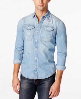 GStar Mens Wolker Long Sleeve Denim Shirt   Casual Button Down Shirts