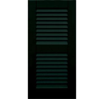 Winworks Wood Composite 15 in. x 31 in. Louvered Shutters Pair #654 Rookwood Shutter Green 41531654