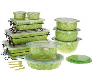 As Is Temp tations Floral Lace 24 pc Oven to  Table Set —