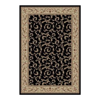 Concord Global Valencia Black Rectangular Indoor Woven Oriental Area Rug (Common: 8 x 10; Actual: 94 in W x 118 in L x 7.83 ft Dia)