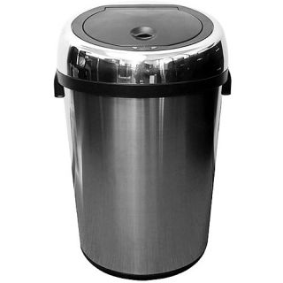 iTouchless Fully Automatic Touchless 18 Gallon Trash Can, Stainless Steel