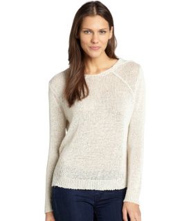 Enza Costa White See Through Crochet Sweater Hoodie (328525001)