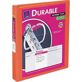Avery Durable 1 Inch D 3 Ring View Binder, Bright Orange (34151)