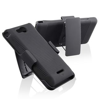 BasAcc Black Holster with Stand for LG Lucid VS840