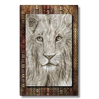All My Walls African Lion by Holly Carmichael Original Painting on Metal Plaque