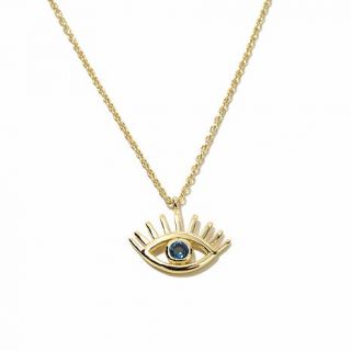 Rarities: Fine Jewelry with Carol Brodie London Blue Topaz Vermeil "Evil Eye" P   7716005
