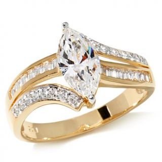 Absolute™ 2.52ct Marquise, Round and Baguette Twist Ring   7838879