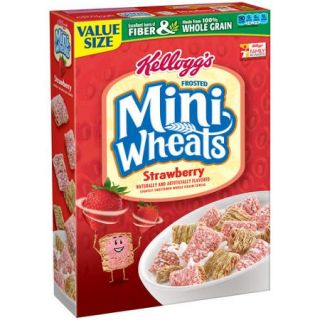 Kellogg's Frosted Mini Wheats Strawberry Whole Grain Cereal, 21 oz