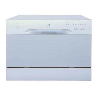SPT Countertop Dishwasher in Silver with 6 Place Settings Capacity SD 2213S