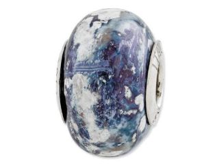Sterling Silver Reflections Blue/Grey/White Ceramic Bead