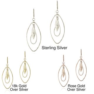 Mondevio Sterling Silver Twist Dangle Earrings