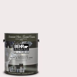 BEHR Premium Plus Ultra 1 gal. #790A 1 White Dogwood Semi Gloss Enamel Interior Paint 375001