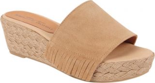 Womens Patricia Green Dallas Espadrille Wedge   Camel Suede