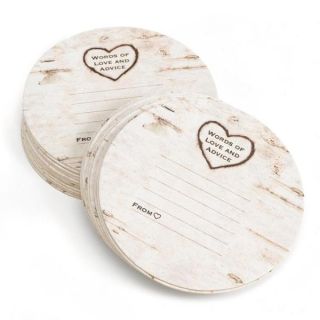 HBH Words of Love and Advice Woodgrain Design Coasters