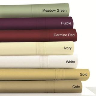 Egyptian Cotton 500 Thread Count Extra Deep Pocket Solid Sheet Set Cal King  White