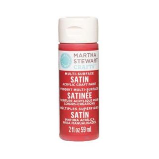 Martha Stewart Crafts 2 oz. Tartan Red Multi Surface Satin Acrylic Craft Paint 32049