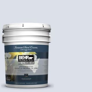 BEHR Premium Plus Ultra 5 gal. #PPL 70 Eastern Breeze Satin Enamel Interior Paint 775005