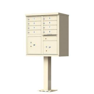 Florence Vital 1570 8 Mailboxes 1 Outgoing 2 Parcel Lockers Pedestal Mount Cluster Box Unit 1570 8WHAF