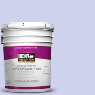 BEHR Premium Plus 5 gal. #P550 2 Artistic Violet Eggshell Enamel Interior Paint 205005