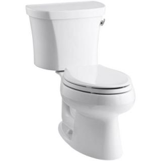 KOHLER Wellworth 2 Piece 1.28 GPF Single Flush Elongated Toilet in White K 3948 UR 0