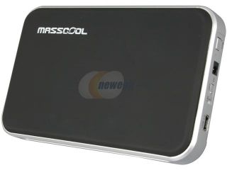 MASSCOOL UHB 2221 Aluminum 2.5" Black / Silver SATA I/II USB 2.0 External Enclosure w/OTB function