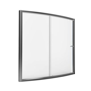 American Standard 59 in W x 57 1/2 in H Silver Framed Sliding Shower Door