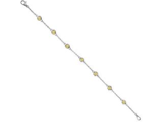 Yellow Diamonds by The Yard Bezel Set Bracelet 14K White Gold (0.50ct)
