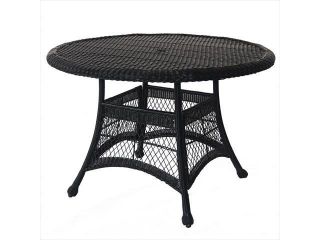 Jeco W00202D A Espresso Wicker 44 In. Round Dining Table