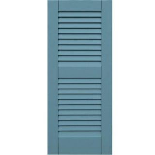 Winworks Wood Composite 15 in. x 36 in. Louvered Shutters Pair #645 Harbor 41536645