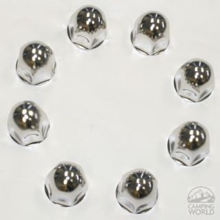 Lug Nut Covers Stainless Steel GM/Chevy 1, 8pk   Wheel Masters 8010   Wheel Covers
