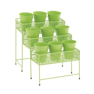 Folding Rectangle Three layer Plant Stand   13753209  