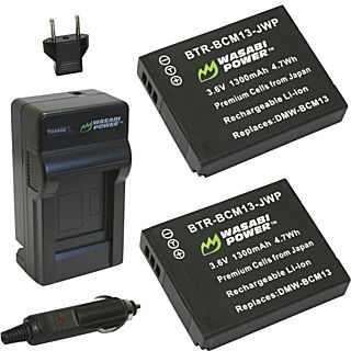 Wasabi Panasonic Battery 2 pack and Charger Power Kit