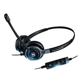 Sennheiser Century SC 660 USB CTRL Stereo Headset With Microphone, Black/Silver
