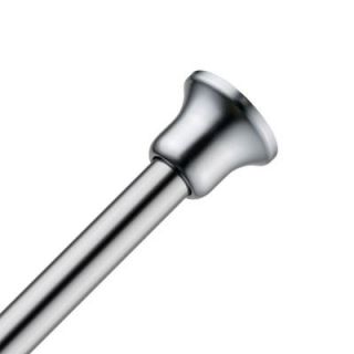 Glacier Bay 72 in. Carbon Steel Tiffany Finial Shower Rod in Chrome HD14018