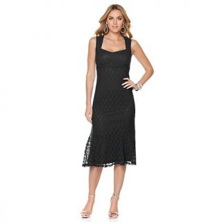 Slinky® Brand Crochet Dress with Flounce Hem   8052328