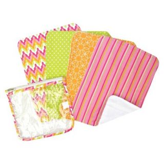 Trend Lab 5pc Baby Burp Cloth and Pouch Set   Savannah