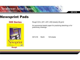 Strathmore ST307 418 300 Series 18'' x 24'' Rough Tape Bound Newsprint Pad
