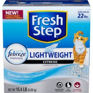 Fresh Step Cat Litter Lightweight Extreme Scoopable, Scented, 15.4 Pound Carton
