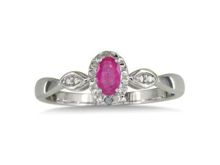 1/2ct Diamond and Ruby Ring, Available in All Ring Sizes