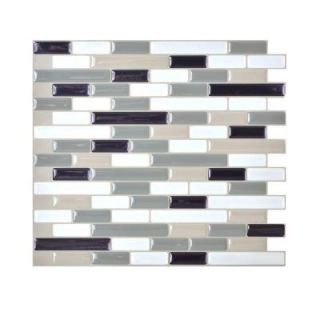 Smart Tiles Muretto Blues 10.20 in. x 9.10 in. Peel and Stick Mosaic Decorative Tile Backsplash in Blue (6 Pack) SM1059 6