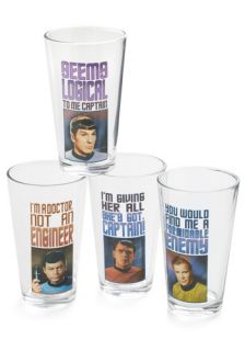 Trek of the Trade Glass Set  Mod Retro Vintage Kitchen