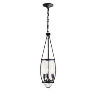 World Imports Crystal Elegance Collection 3 Light Natural Iron Hanging Pendant WI595293