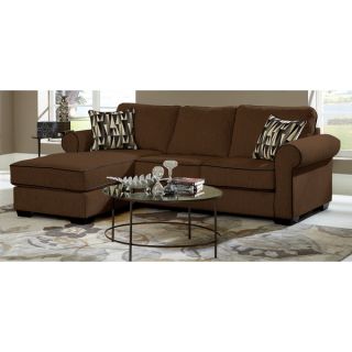 Chocolate Chenille Sofa Chaise Sectional   17360641  