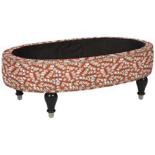 angelo:HOME Penny York Storage Upholstered Ottoman in Autumn Orange